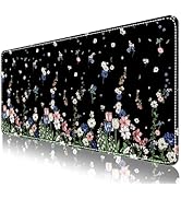 DINKY Leather Desk Protector Mouse Pad, Large Keyboard Mat, Non-Slip PU Leather Blotter, Black La...