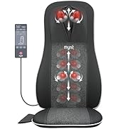 Mynt Shiatsu Neck and Back Massager with Heat, 3D Kneading Full Back Massager for Pain Relief Dee...