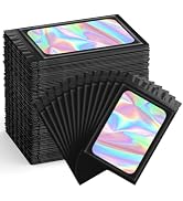 Funfery 300 Pack Smell Proof Resealable Bags for Food Storage,Holographic Bags 4x6 Black Mylar Cl...