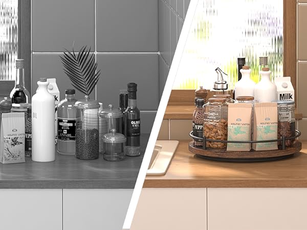 convenience fridge organizer trays rotating tabletop trays refrigerator carbonized kitchen cabinet
