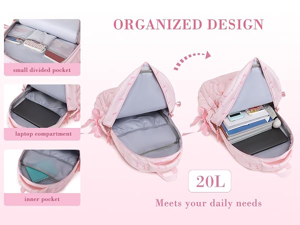 bow backpack for girls