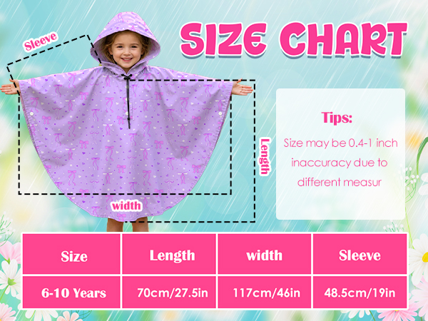 Kids Rain Poncho