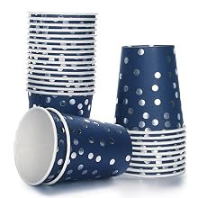 navy paper plates