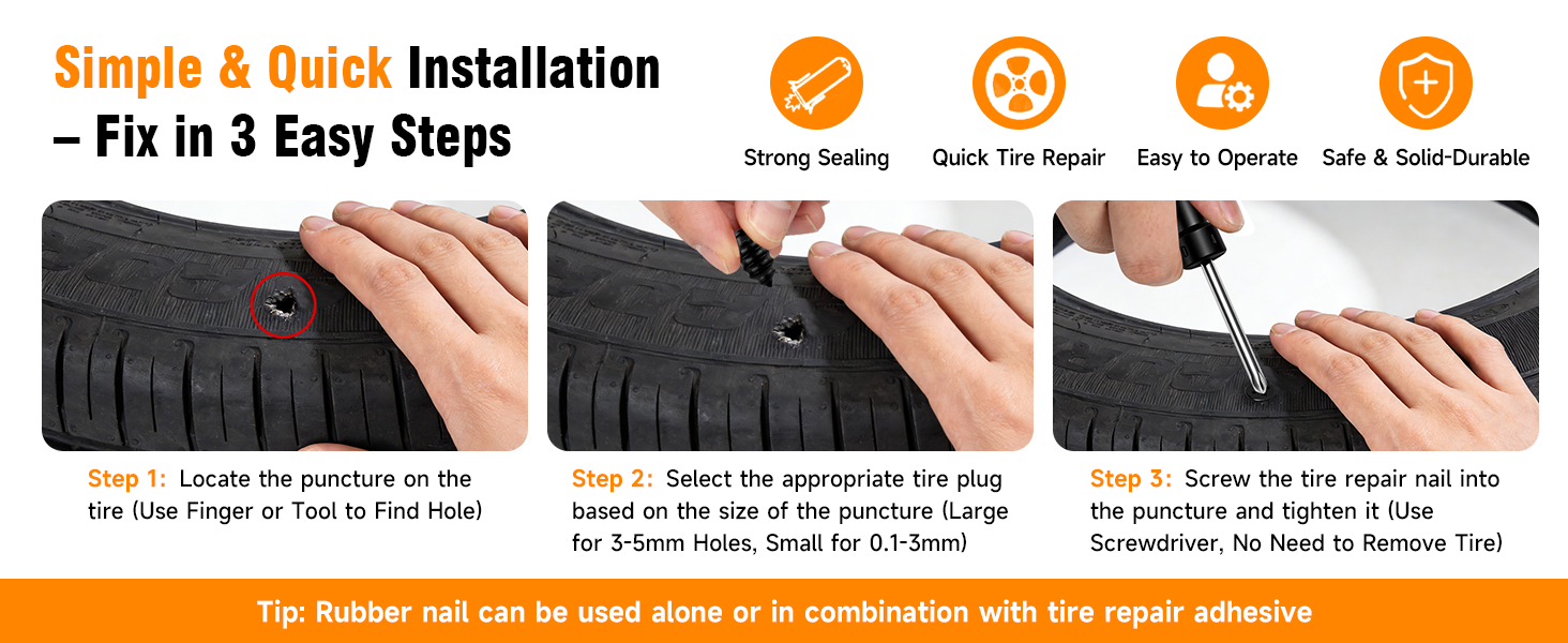 Tire Repair Rubber Nail