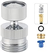 Hibbent Garden Hose Adapter Kit, Sink Swivel Faucet Aerator Adapter to Connect Garden Hose, Multi...