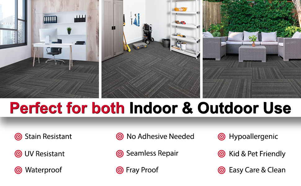 Carpet tile indoor outdoor banner