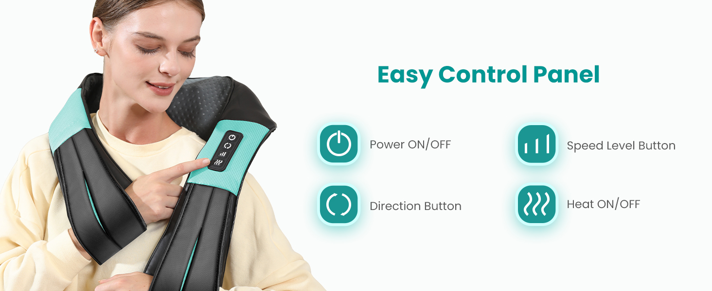 nekteck neck back massager for pain relief deep tissue shoulder massage tool