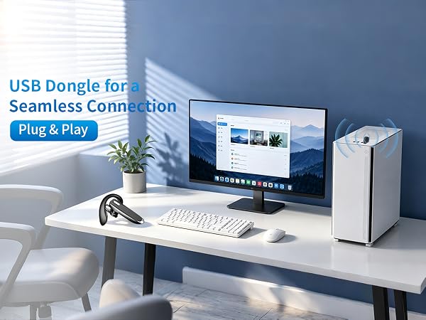 Bluetooth Headset with USB Dongle