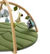 Blissful Diary Baby Play Gym & Activity Mat, Oversize Leaf Shaped Baby Play Mat w 6 Detachable To...