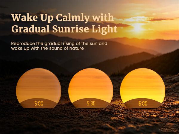 Wake Up Calmly with Gradual Sunrise Light