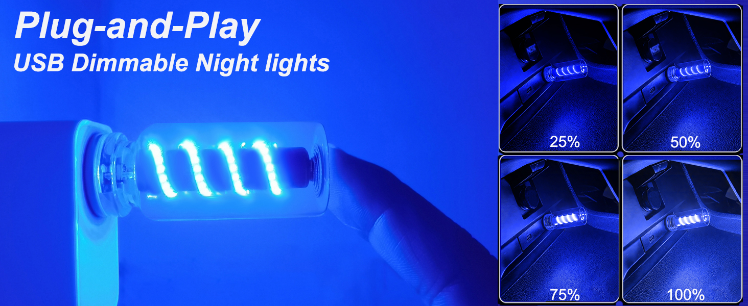 Usb Dimmable car lights