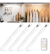 WILLED Under Cabinet & Closet Lights with Remote, Motion Sensor, Rechargeable, Magnetic, 3 Color ...