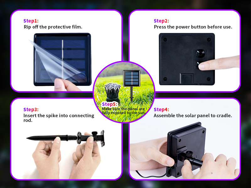solar string lights outdoor waterproof