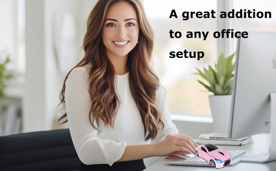 Wireless Car Mouse LED Light Optical Small Wireless Mouse Kids Girls boy gift