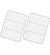 TeamFar Cooling Rack, 8.75” x 6.25” Stainless Steel Wire Baking Rack, 2PCS | for Cooking Roasting...