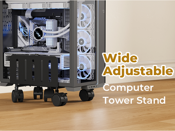 Wide Adjustable Computer Tower Stand