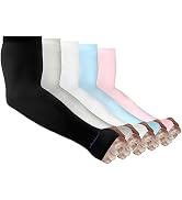 Achiou Arm Sun Sleeves Compression UV Protection Cooling for Men Women Summer Sunblock, Cycling D...