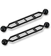 ChimimeDecor 2Pcs 1" Ball to YS Head Adapter with 9'' Extension Arm Aluminum Alloy Underwater Dua...