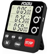 FCXJTU Digital Dual Triple Kitchen Timer, 3-Channel Magnetic Countdown Timer for Cooking, Large D...