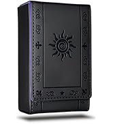 Luck Lab Leather Tarot Card Case/Holder - Black - For Most Standard Size Tarot Cards (Fits Deck s...