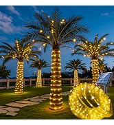 Solar Rope Light 33FT 100L IP65 Weatherproof Outdoor LED Copper Fairy String Tube Lights for Part...