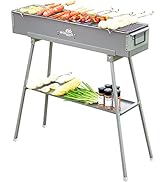 WILLBBQ Charcoal Grills Commercial Quality Portable Hibachi BBQ Lamb Skewer Folded Camping Barbec...