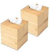 JUSK Design Tissue Box Holder, Modern, Minimalist, and Durable Wooden Tissue Box with Sliding Bot...
