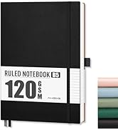 AHGXG Lined Journal Notebook for Women Men, Large B5 Notebook, 120 GSM Thick Paper, 96 Numbered P...