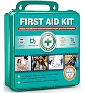 General Medi 360 Pieces Hardcase First Aid Kit - Comprehensive Large First Aid Box Contains Premi...