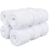 American Soft Linen Washcloths for Bathroom, 100% Turkish Cotton Washcloth Set of 4, 13x13 in Sof...