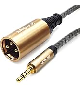 XANHAM XLR Male to 3.5mm (1/8") Male Jack 6.6 Feet/2 Meter TRS Unbalanced Cable Compatible with i...