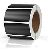 Meitaat Black Rectangle Stickers 2 x 1 Inch Color Coding Labels Vinyl Roll Self-Adhesive Waterpro...