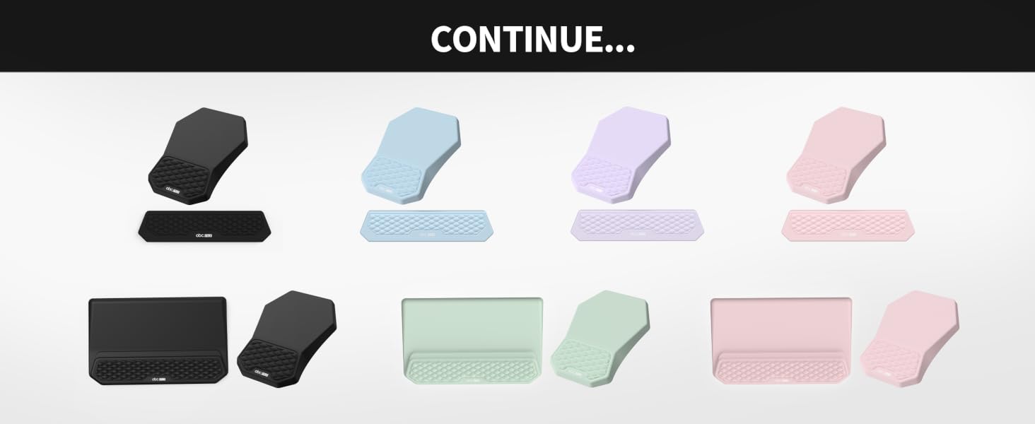 Ergonomic Mouse Pad and Keyboard Wrist Rest Set