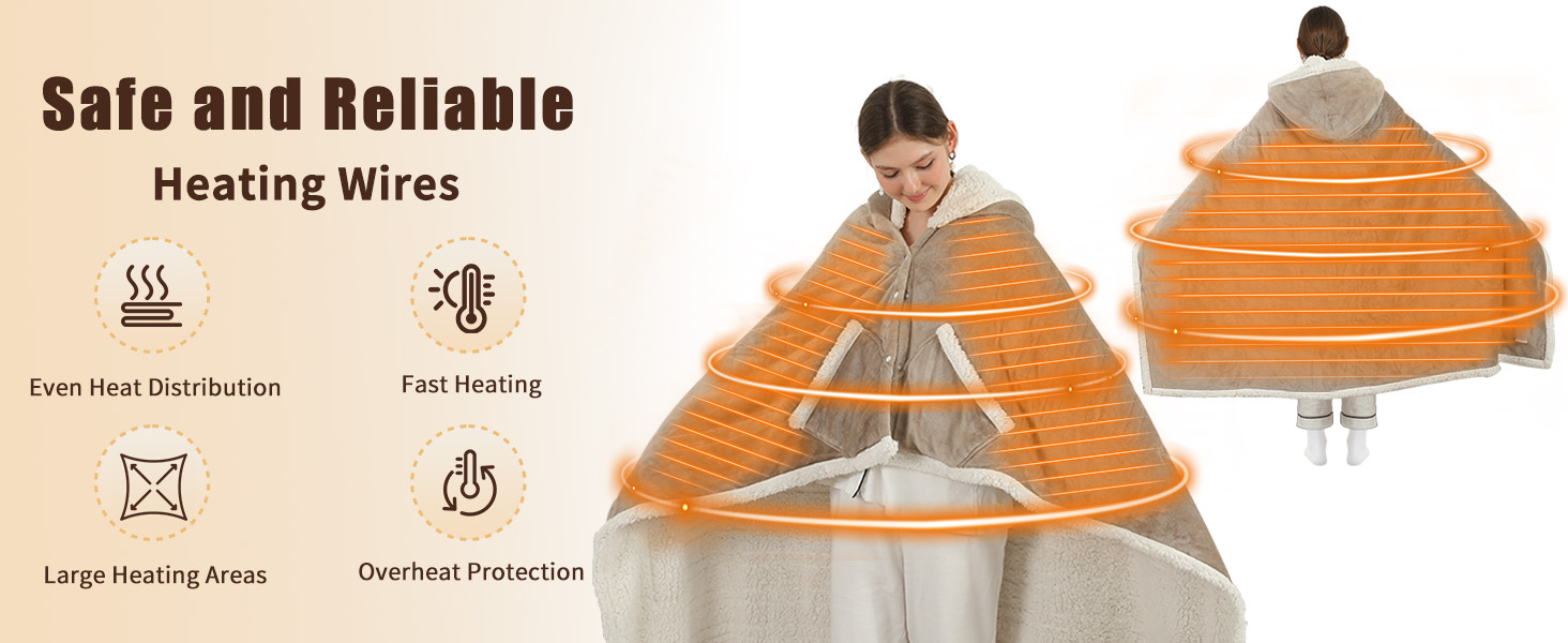 wearable electric blanket