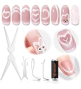 modelones French Cat Eye Magnet Set, Scissor-Shaped Nail Magnet Tool, 2 IN One Cateye Nail Magnet...