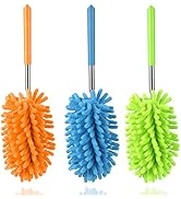TIMIVO Microfiber Feather Duster, up to 30 in - Extendable & Bendable Washable Mini Dusters for C...