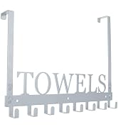 Azmoncy Over The Door Hooks, Towel Rack for Bathroom Towel Holder for Hanging Heavy Duty, Wall Mo...