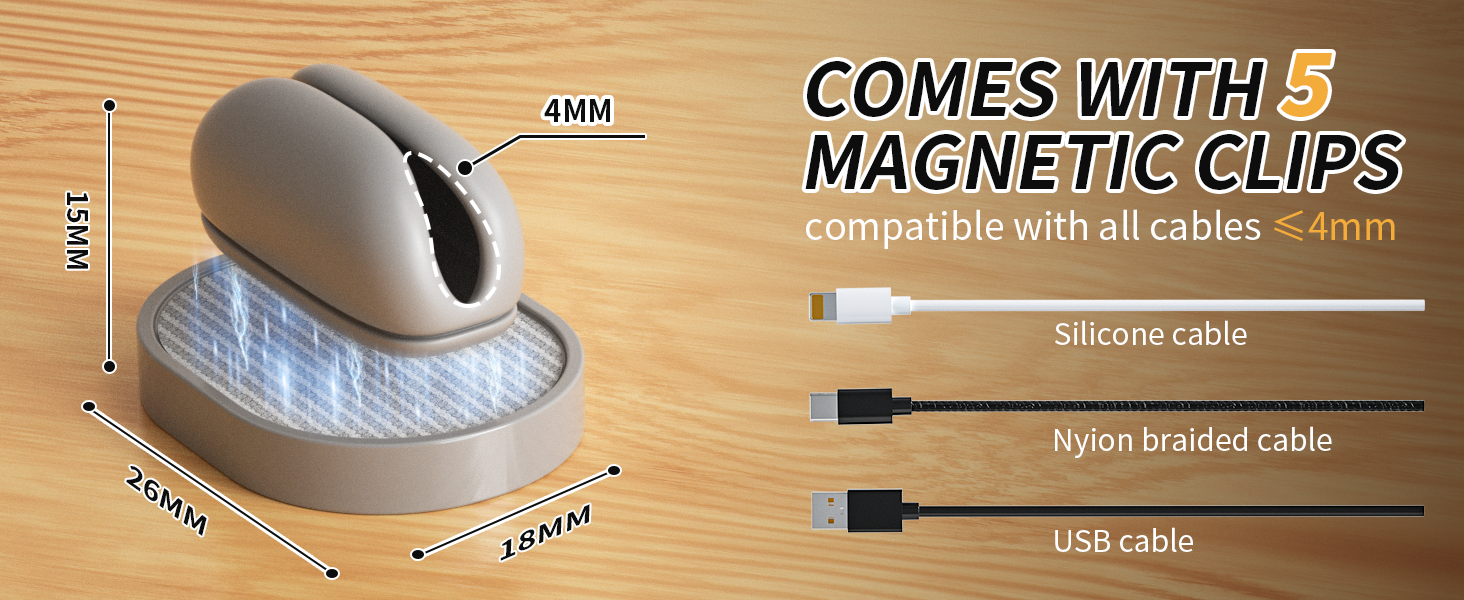 Magnetic Cable Clips