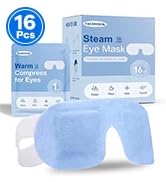 16 Packs Steam Eye Masks for Dry Eyes: Warm Eye Compress for Stye, Digital Eye Strain & Stress Re...