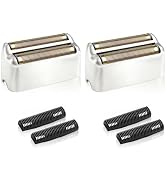 2 Pack Shaver Replacement Foil and Cutters Compatible with BaBylissPRO Double FXFS2 Metal Shaver ...
