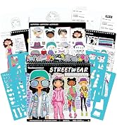 Fashion Angels Streetwear Design Portfolio, Includes 30 Sketch Sheets, Stencil Sheets, Stickers &...