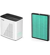 YIOU Air Purifier H13 True HEPA Filter Air Purifiers, Black & Air Purifier R1 Replacement Filter,...