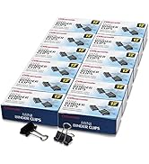 Officemate Mini Binder Clips, Black, 144 Pack (12 Boxes of 1 Dozen Each) (99010)
