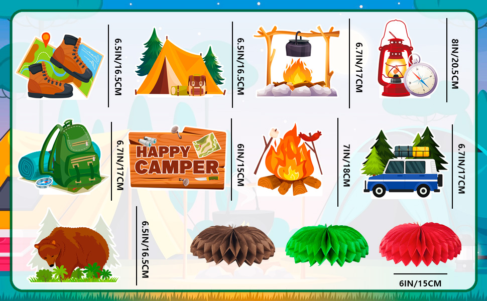 camp birthday decorations