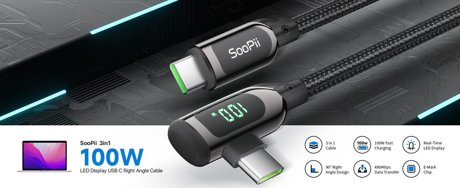 2m usb c to usb c cable