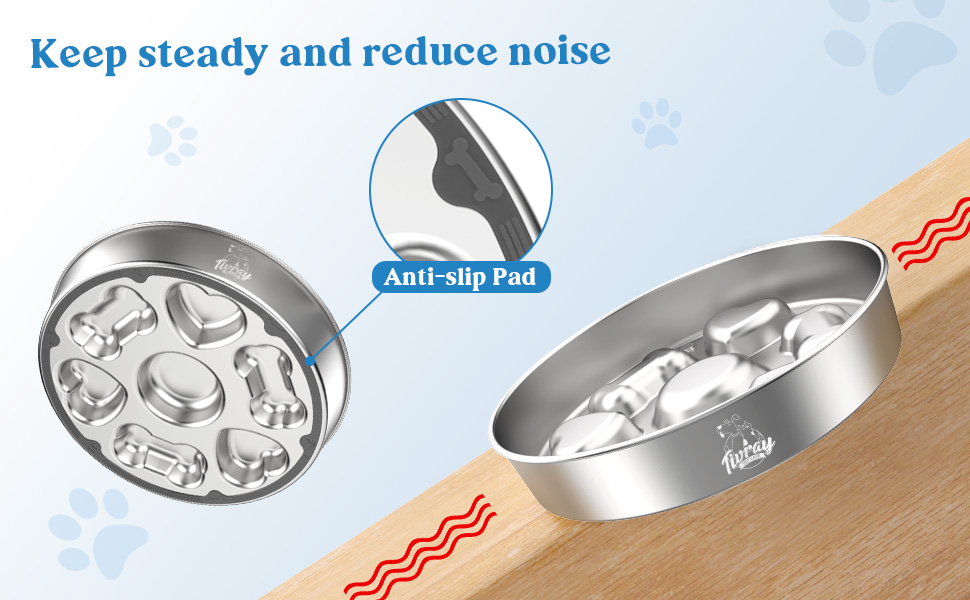 metal stainless slow feeder dog bowl stainless steel slow feeder