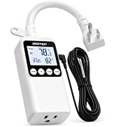DIGITEN Temperature Controller with Timer, 15A/1800W Plug in Thermostat | with Power Cord – Plug ...