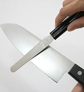 Seki Japan Knife Sharpening Rod, bentable diamond carbon steel kitchen sharpener with black plast...