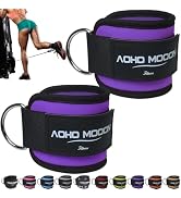 AOHO MOOON Comfortable Adjustable Ankle Straps for Cable Machines Women, Gym Workout Leg Strap, A...