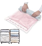 TAILI 10 Pack Travel Compression Bags, Roll Up Space Saver Bags (5 Large+5 Medium), No Vacuum Nee...
